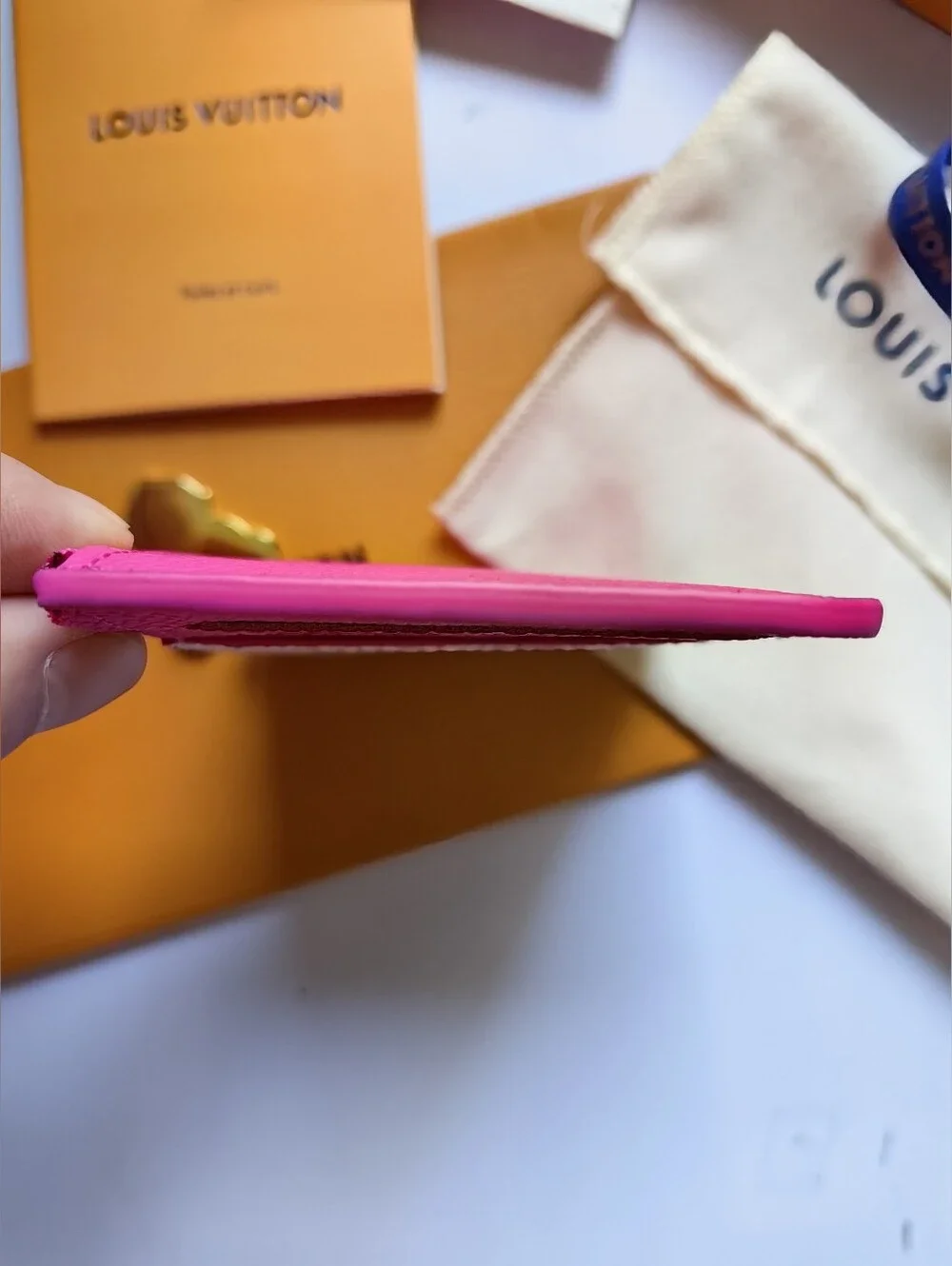Louis Vuitton Multicolor Monogram Canvas & Pink Card Holder